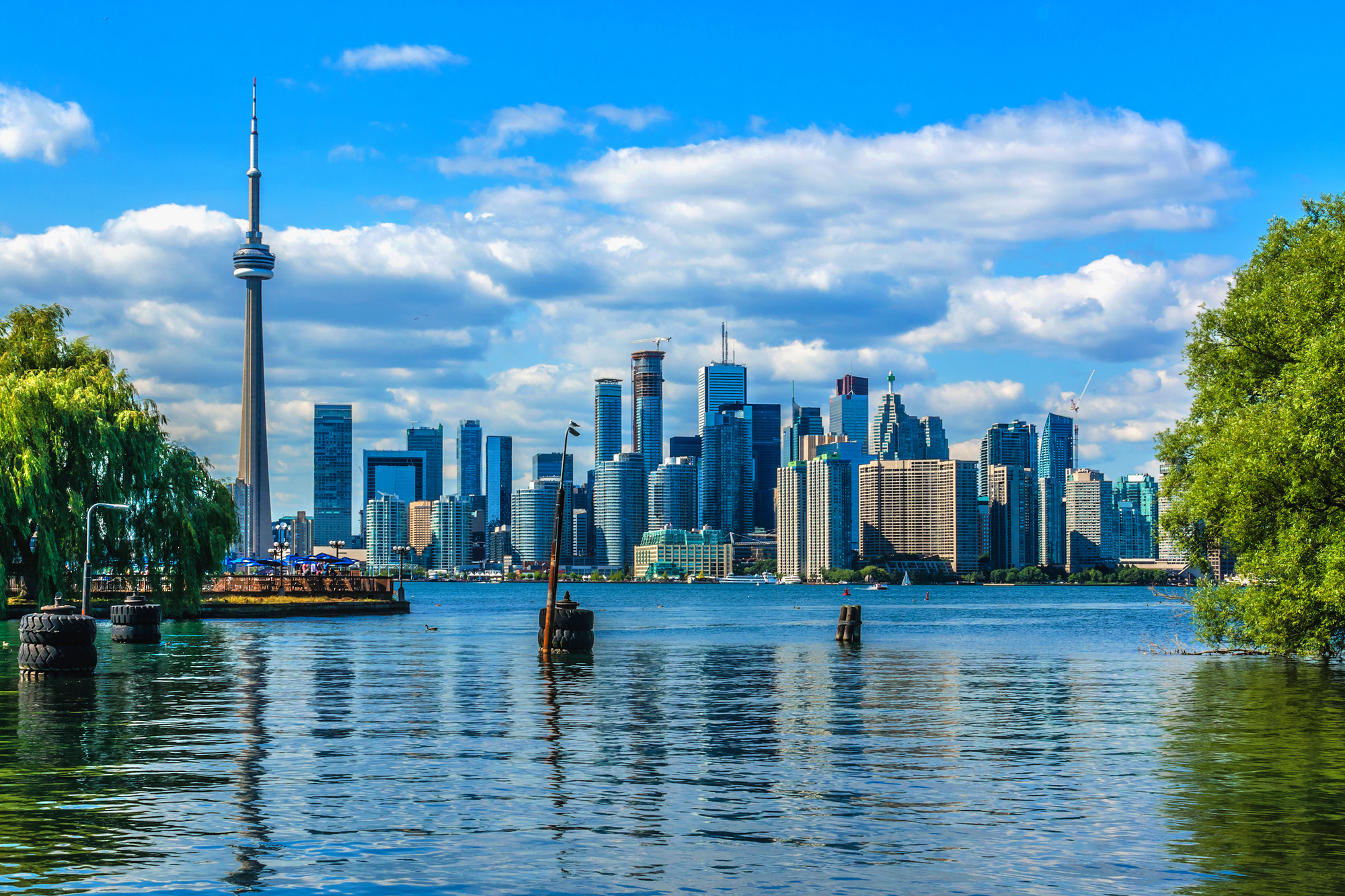 the,beautiful,toronto's,skyline,over,lake.,toronto,,ontario,,canada.